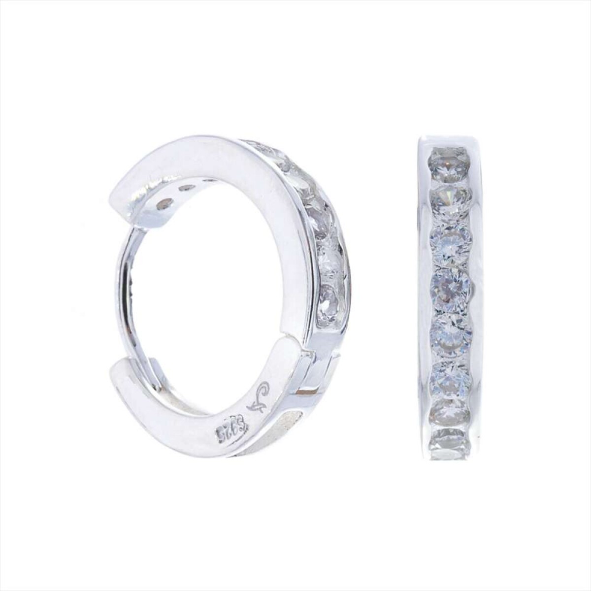 Par De Aros De Plata 925 - Con Circonias 