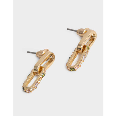 Aros Colgantes Cubic Bañados En Oro Dorado