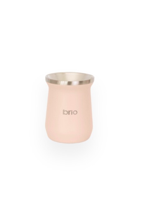 Mate De Acero Inoxidable brio Alto Diseño Clásico Durazno