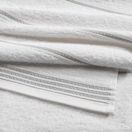 TOALLA DE MANO ALGODON BLANCO STRISCIA