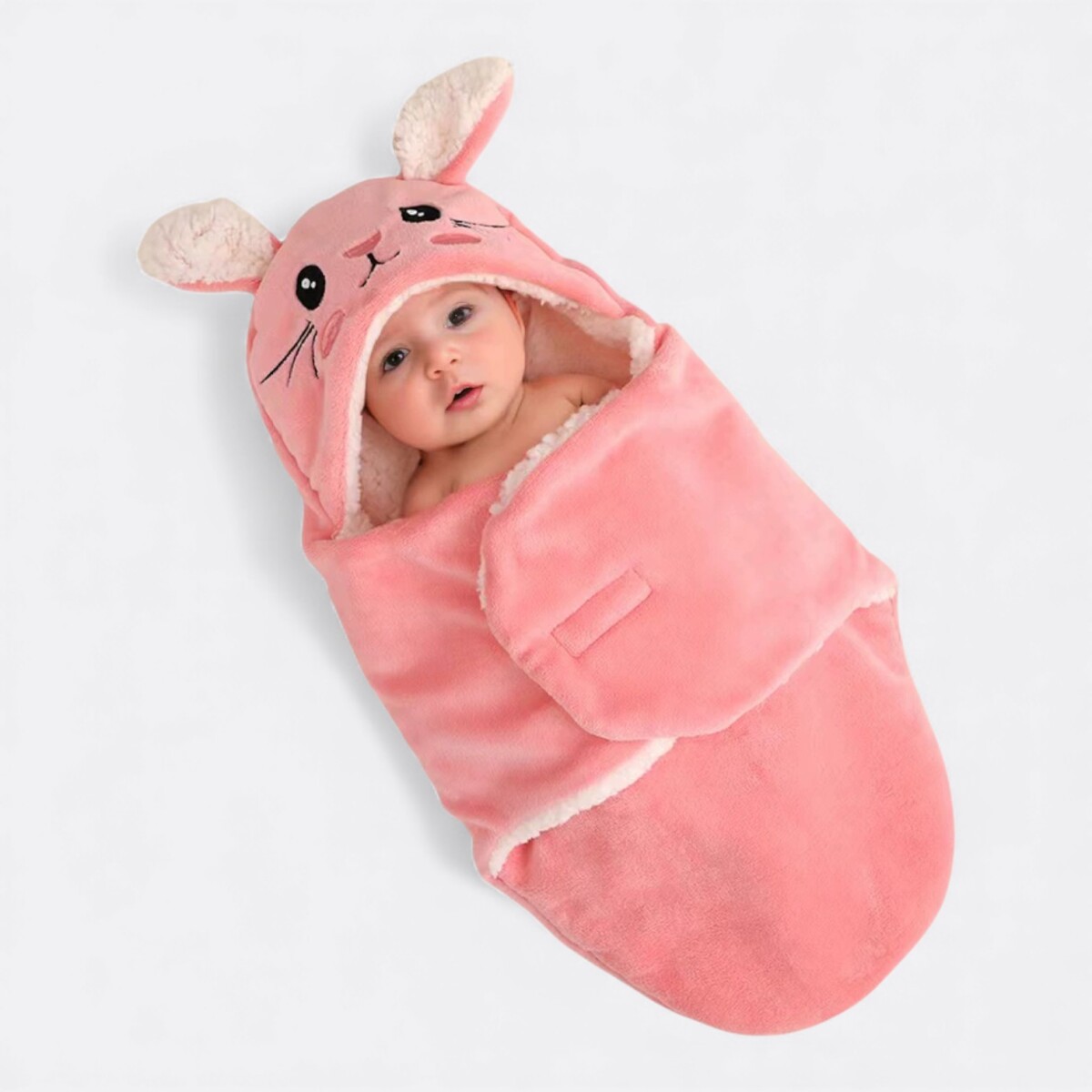 Manta Envolvente Bebé - Conejo Rosa 