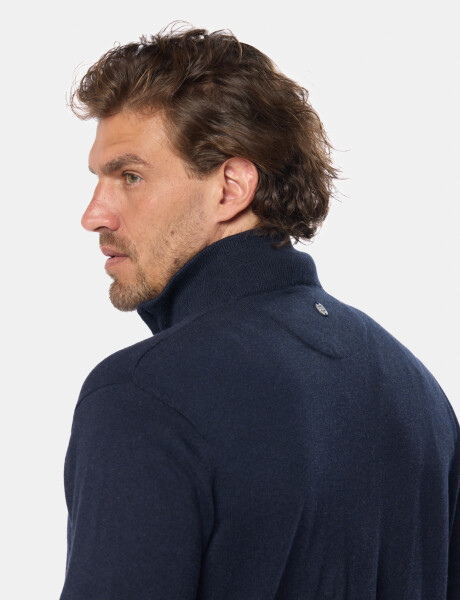 CAMPERA TEJIDA DE ALGODON Azul