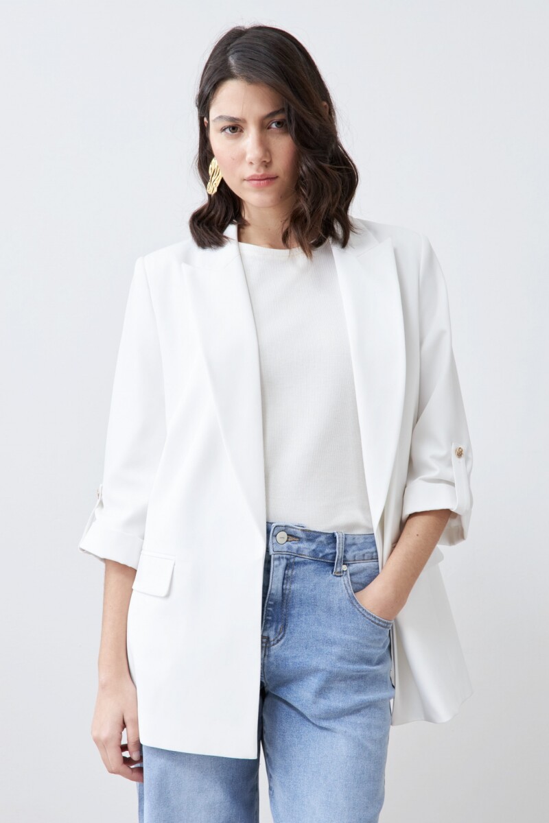 Blazer recto crudo