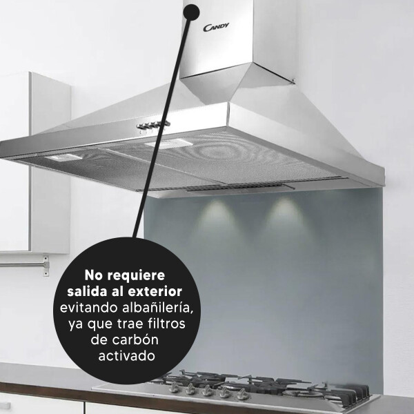 Campana Candy Cce16 2x Inoxidable Luz Led 3 Velocidades 1000w CAMPANA CANDY CCE16 2X