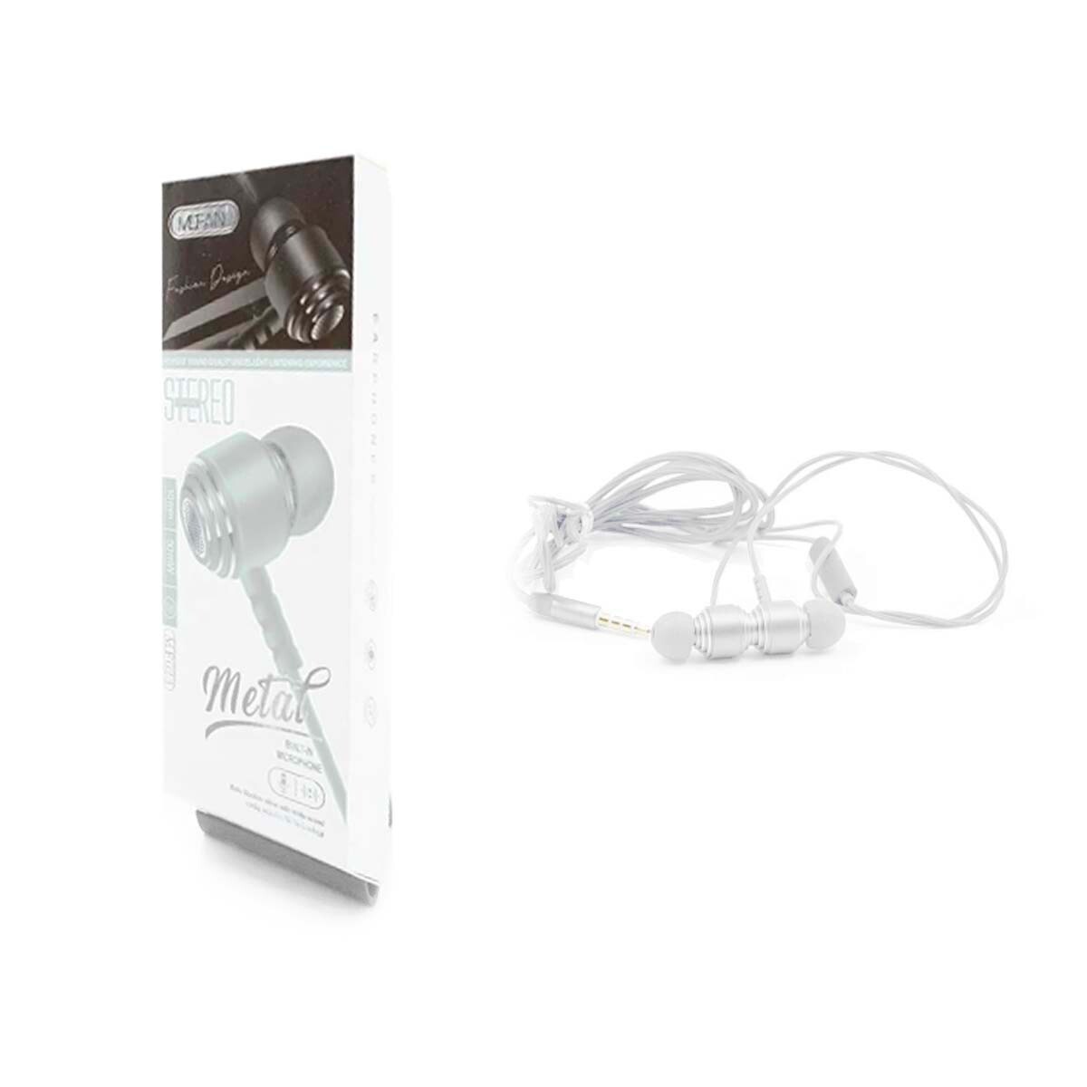 AURICULARES CON CABLE IN EAR MF023 SILVER 