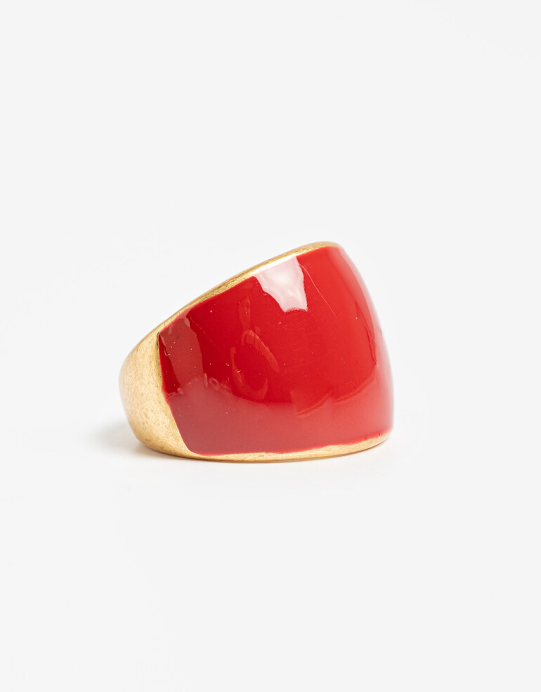 Anillos Medianos y Grandes Color Anillo Grande Esmaltado - Dorado Oro Amarillo