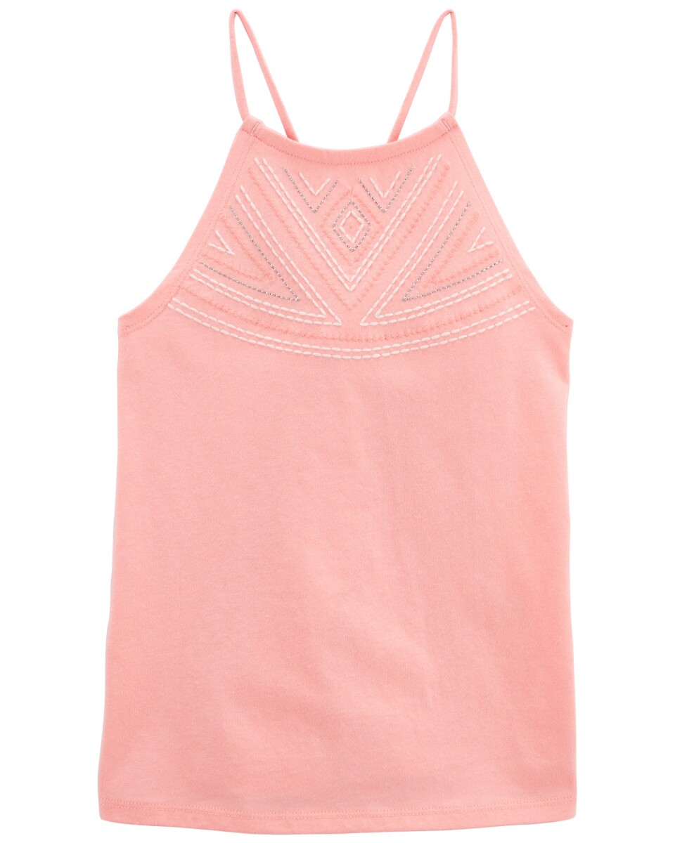 Musculosa Oshkosh Halter Bordada - ROSA 