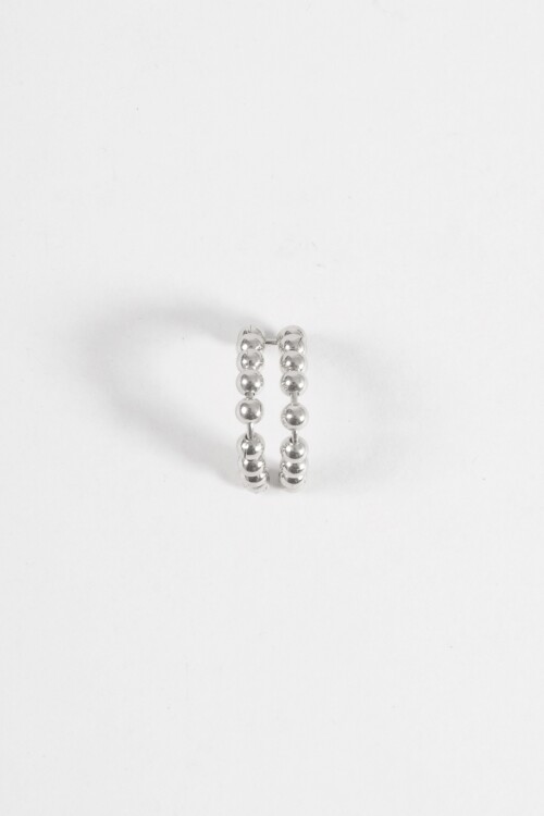 Earcuff perlas plateado