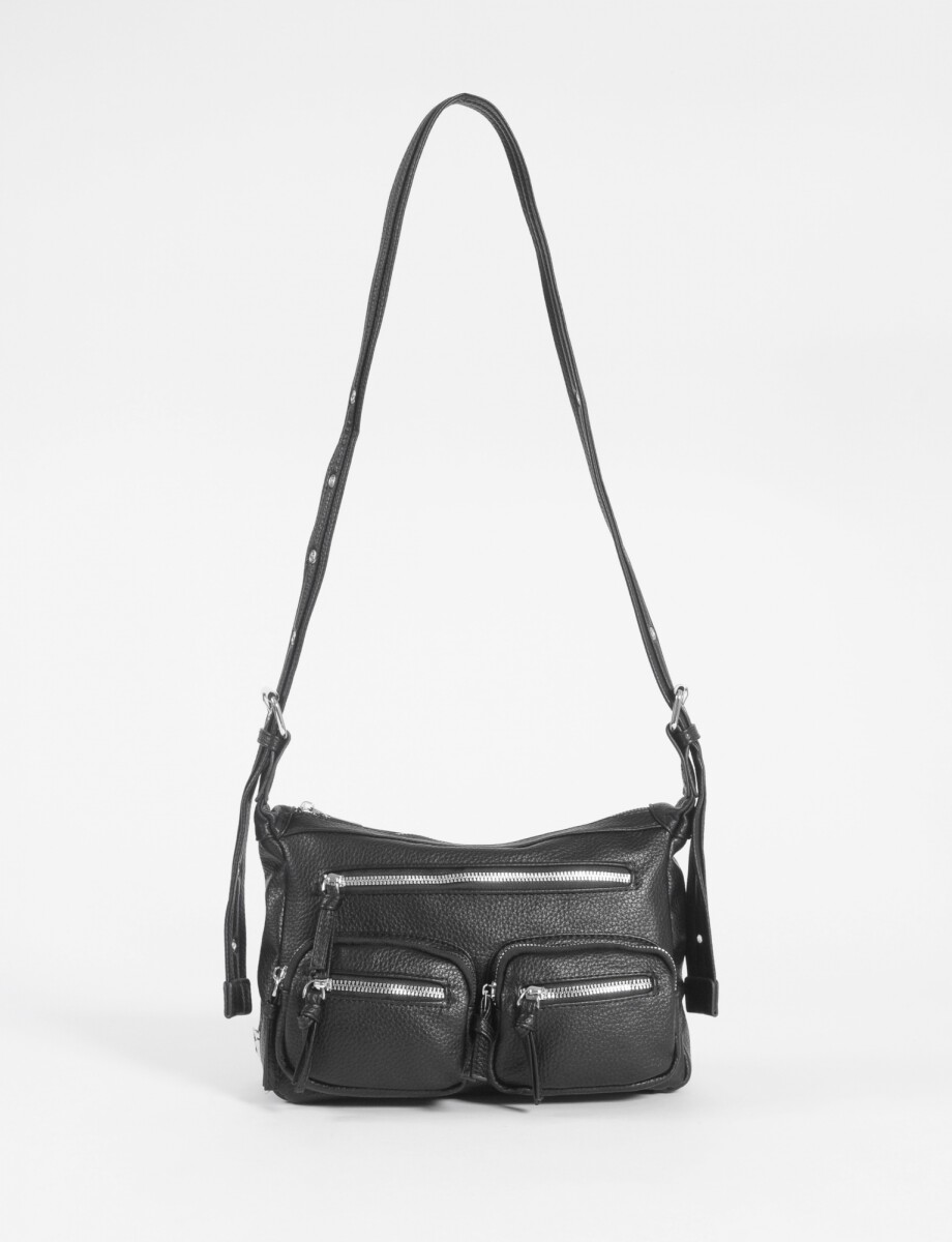 Bandolera doble bolsillo - negro 