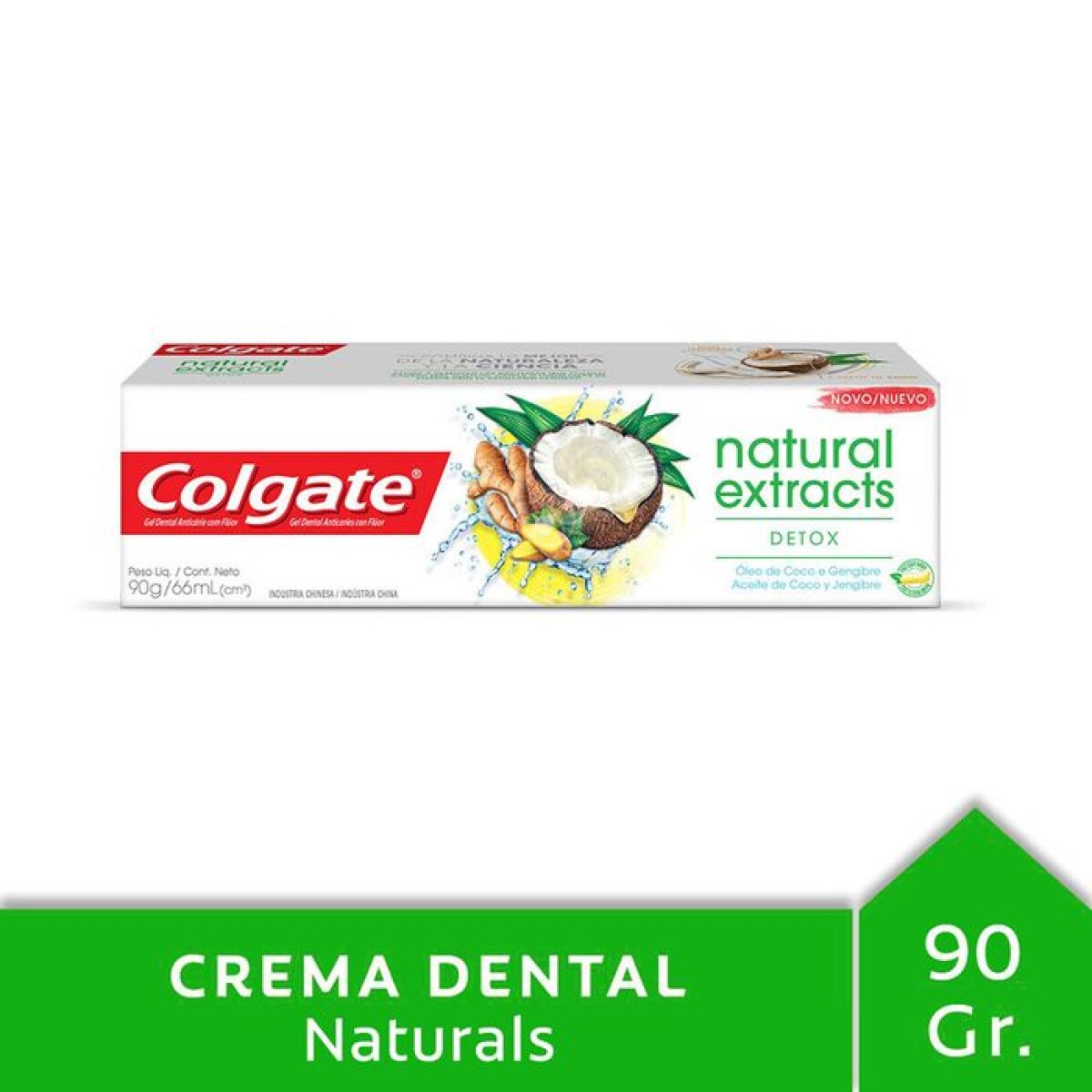 Colgate Natural Extract Coco Crema 90g – Pasta Dental con Extractos Naturales
