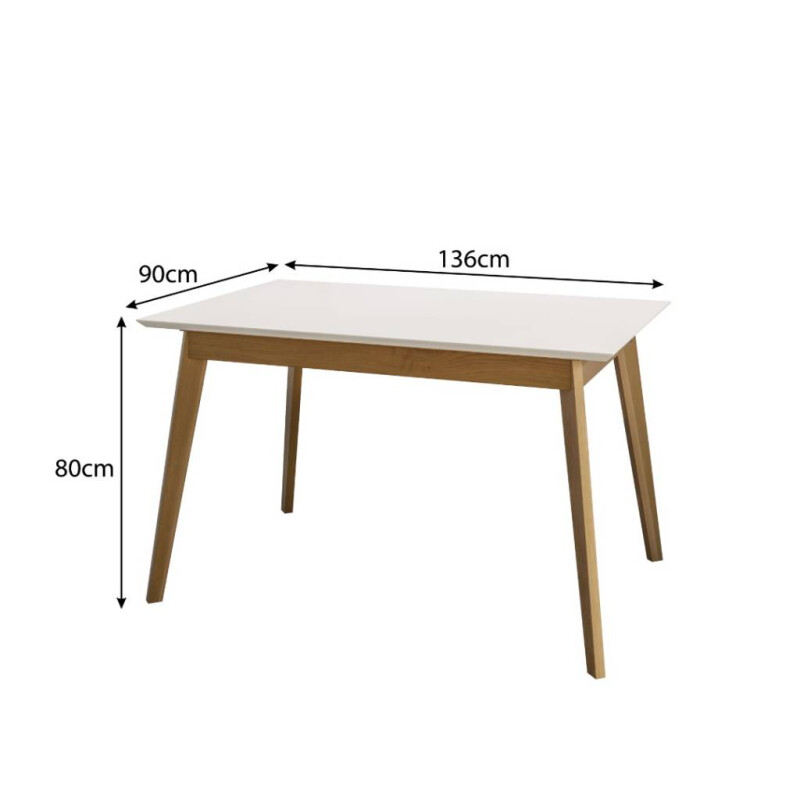 Mesa Topacio 1.36 x 0.90 Imbuia con Tapa Blanca Madera Eucalipto Mesa Topacio 1.36 x 0.90 Imbuia con Tapa Blanca Madera Eucalipto