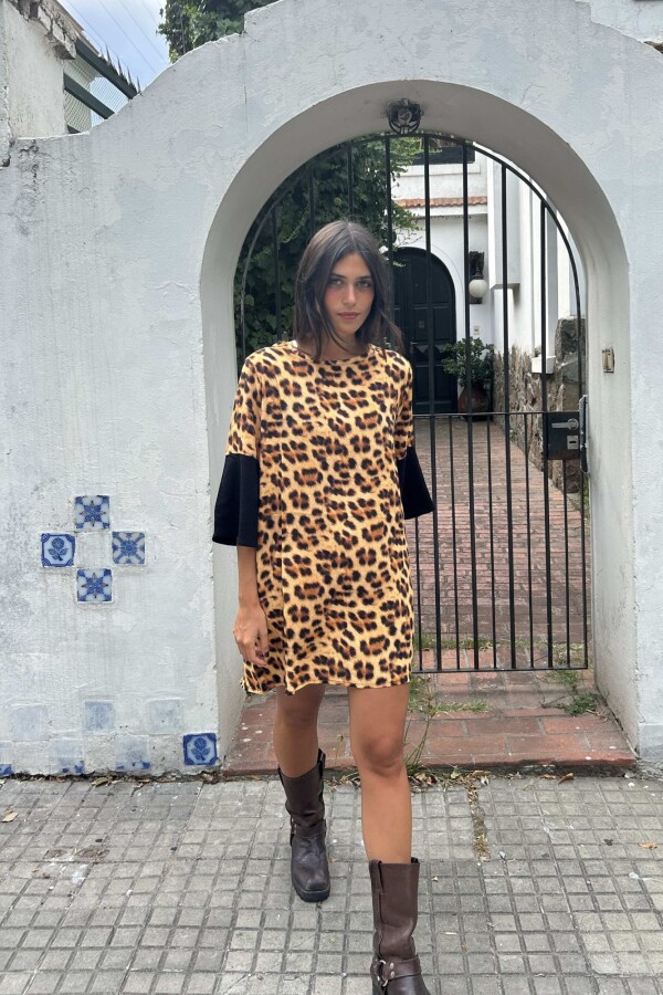 Túnica Bless Corta Animal Print