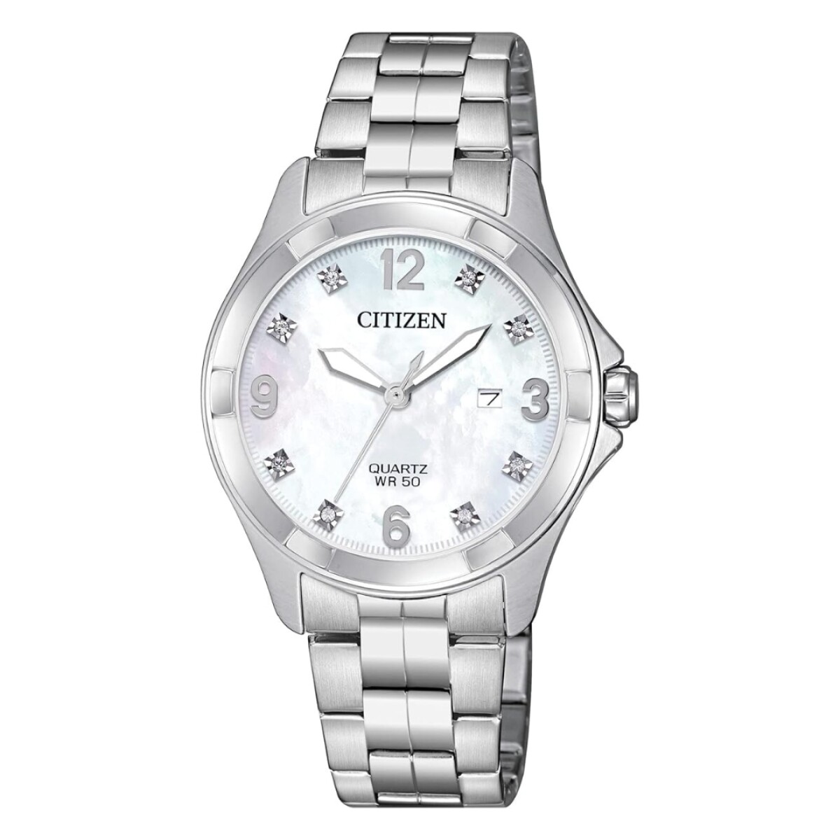Reloj Citizen EU6080-58D para dama con correa de acero - Plateado 