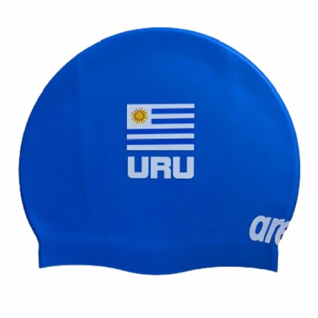 Gorra De Natación Unisex Arena Silicone Cap Uruguay Flag Azul