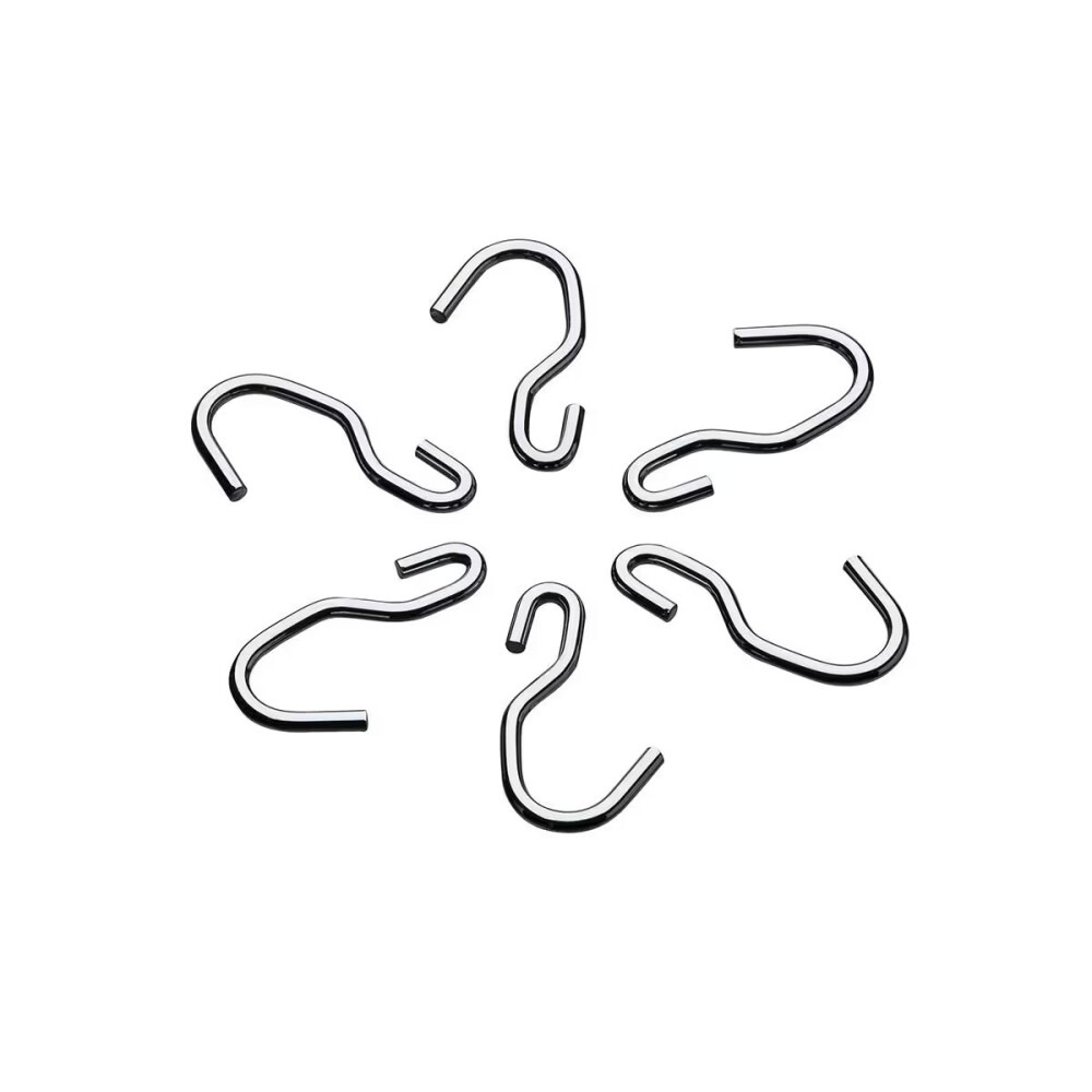 CONJUNTO CON 6 GANCHOS PARA BARRA PIATINA Conjunto Con 6 Ganchos Para Barra Piatina