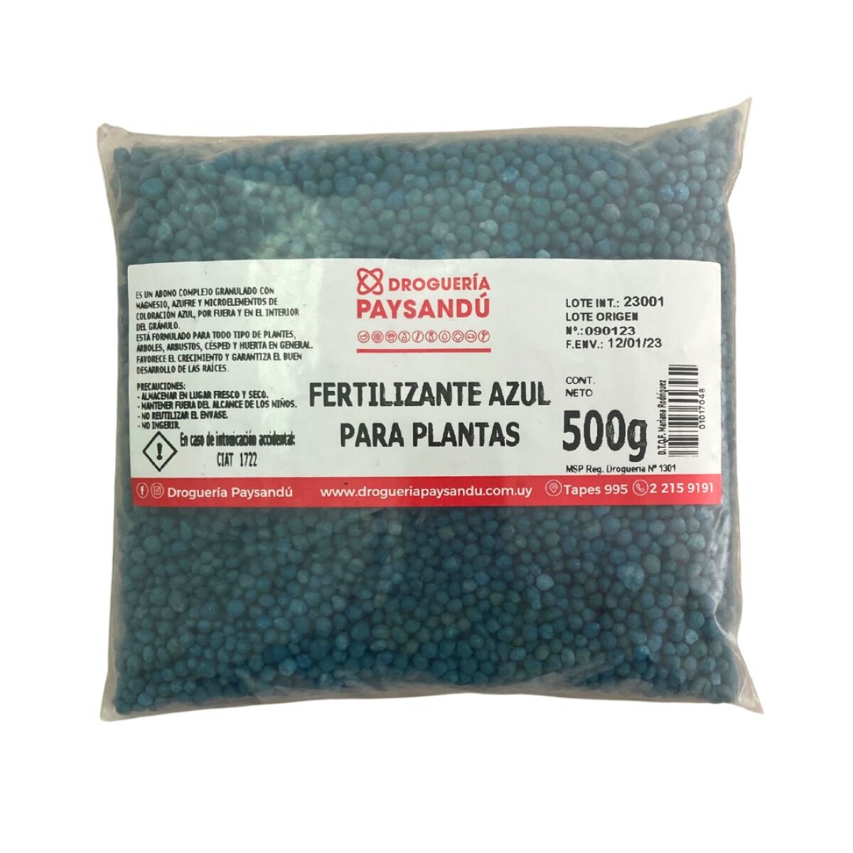 Fertilizante azul para plantas 500g 