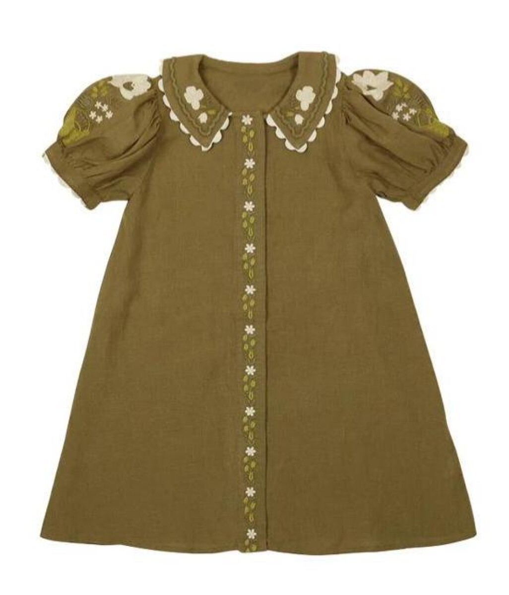 Vestido Boho verde seco 