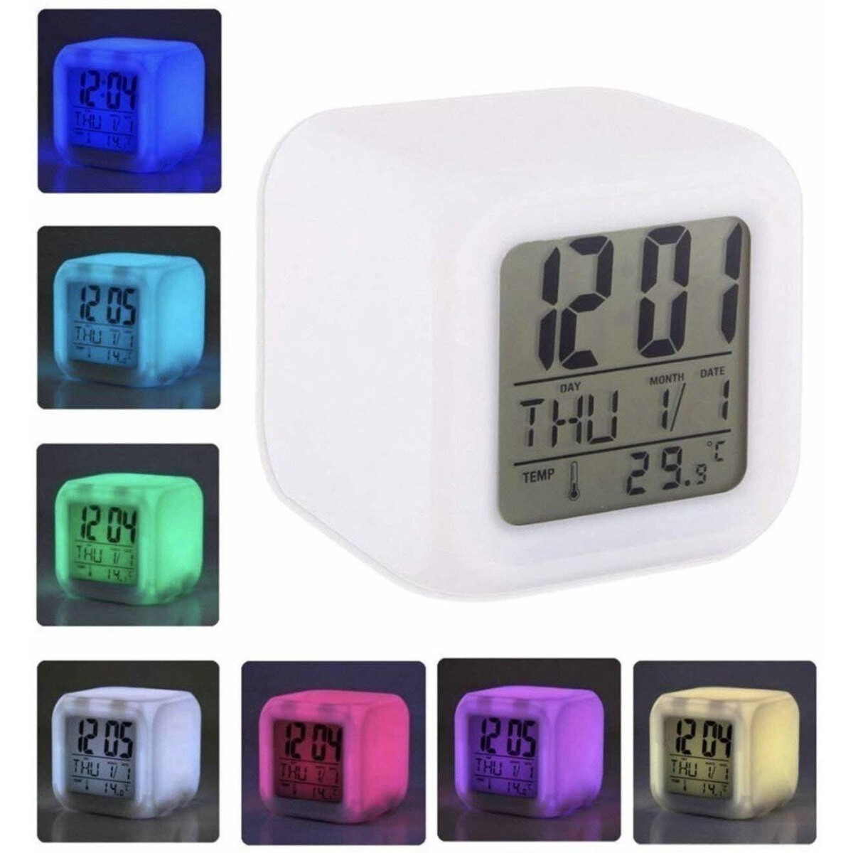 Reloj Despertador Veladora Fecha Temperatura Alarma 