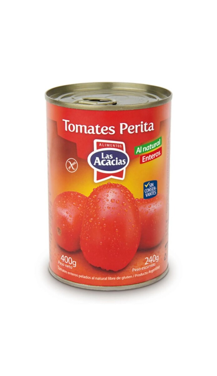 TOMATES PERITA ENTEROS AL NATURAL LAS ACACIAS 400GRS 