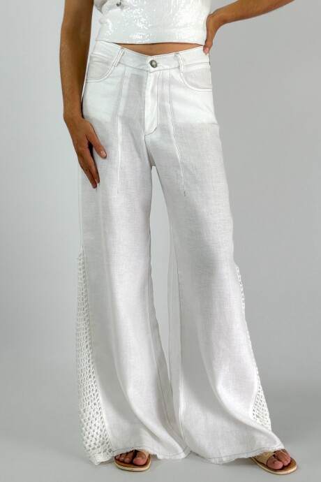 PANTALON JACINTO NEW CROCHET Blanco