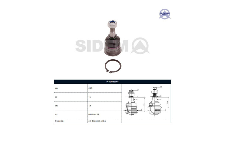 Rotula Del Toyota Hilux 04-25 Der/Izq Rotula Del Toyota Hilux 04-25 Der/Izq