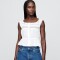 SL LACE TIE FEMME TOP NEW OFF WHITE V2