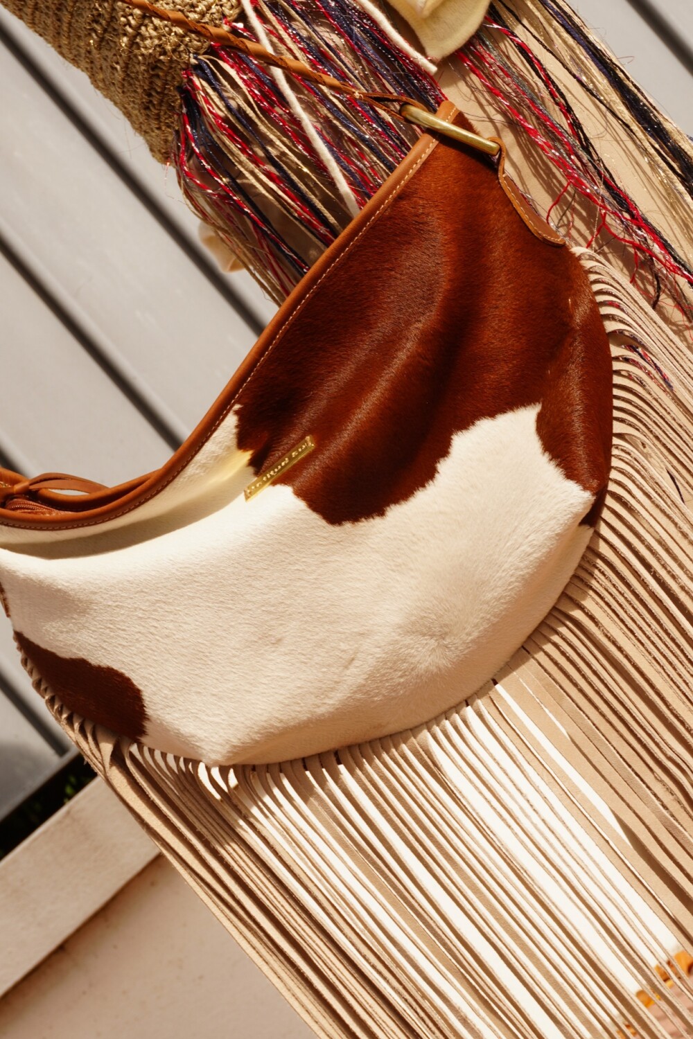 Bellaca Bag Cowhide Marrón / Topo