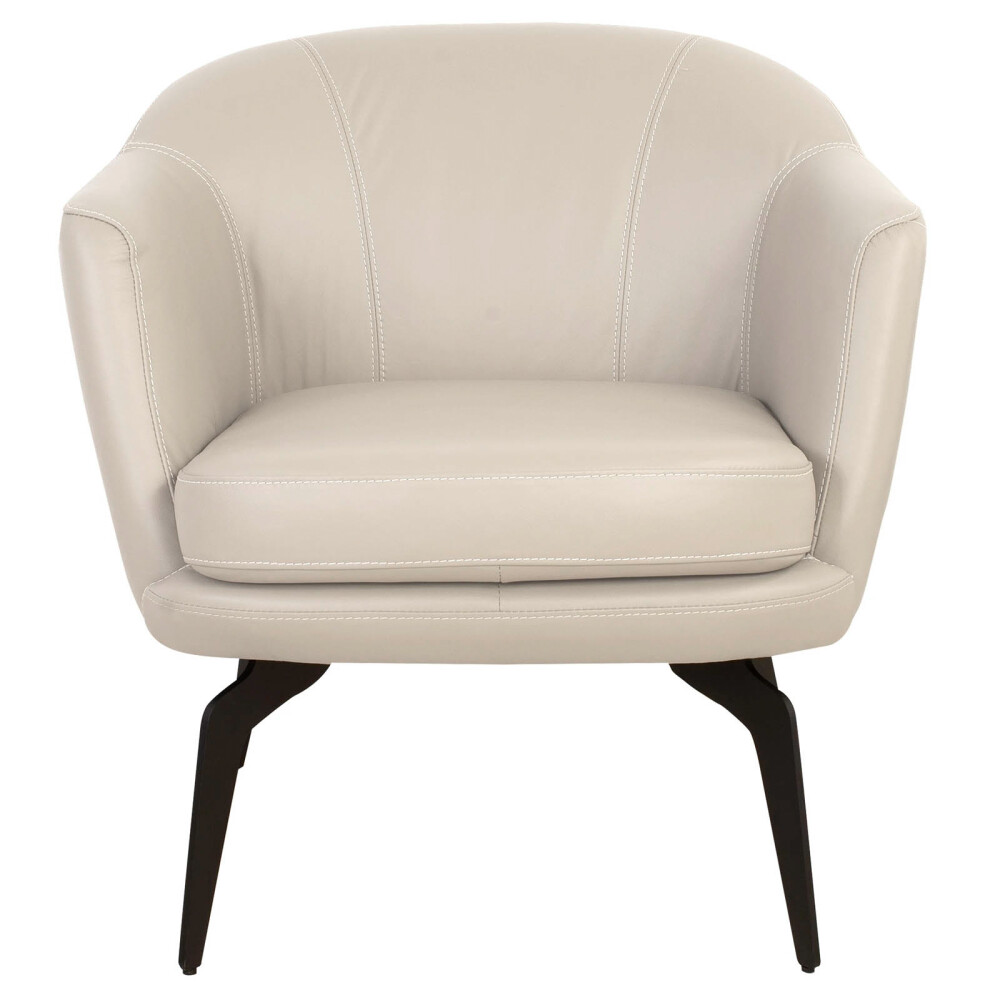 BUTACA FIJA 1 CUERPO CUERO BLANCO 1002 OFFWHITE