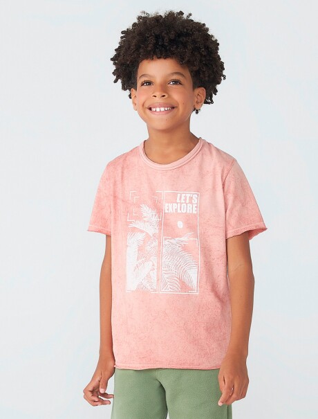 CAMISETA INFANTIL ESTAMPADA ROSA