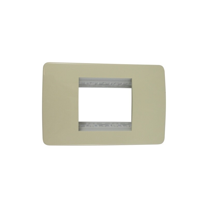 PLACA CON BASTIDOR 1 MODULO DOBLE MARFIL SLIM PLACA CON BASTIDOR 1 MODULO DOBLE MARFIL SLIM