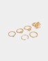 Sets Anillos Flores atrapadas Sets De Anillos - Dorado