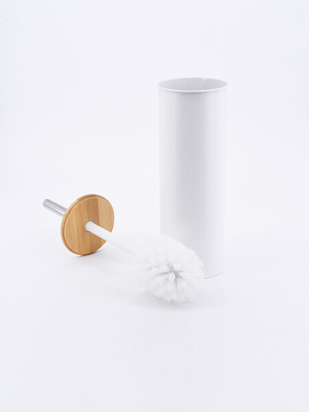 ESCOBILLA DE BAÑO CON BAMBOO BLANCO