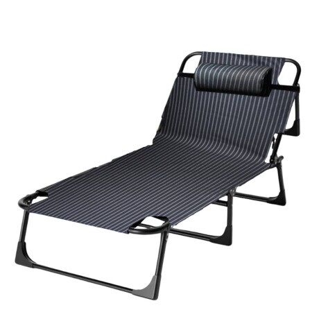 Catre plegable con colchón 75cm ancho Rayas