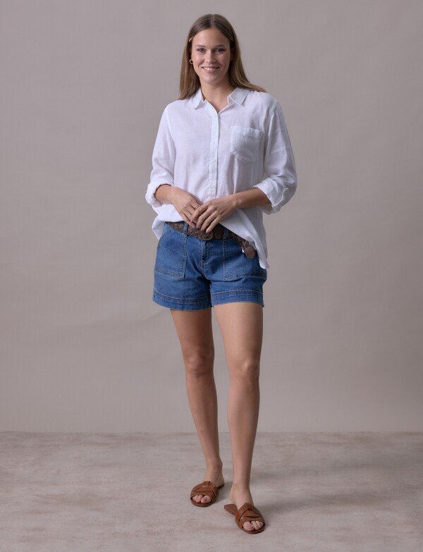 Camisa Lino BLANCO
