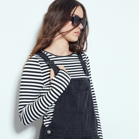 REMERA ORLANDO Negro/Crudo