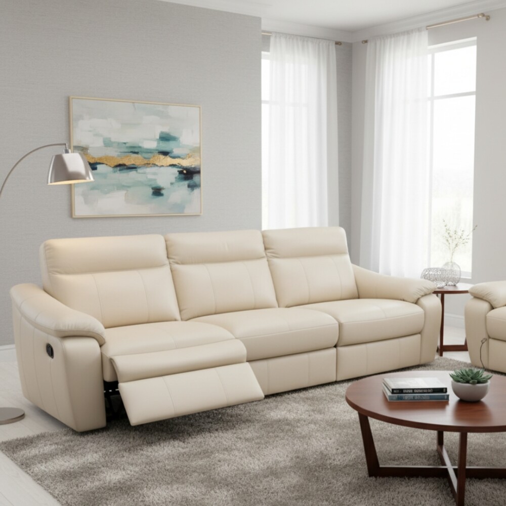 Sillón recliner 3 Cuerpos Rubi - 100% Cuero | Eléctrica Arena