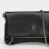Mini bag Curve en cuero graneado Negro