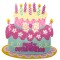 Colgante Decorativo Torta Rosado