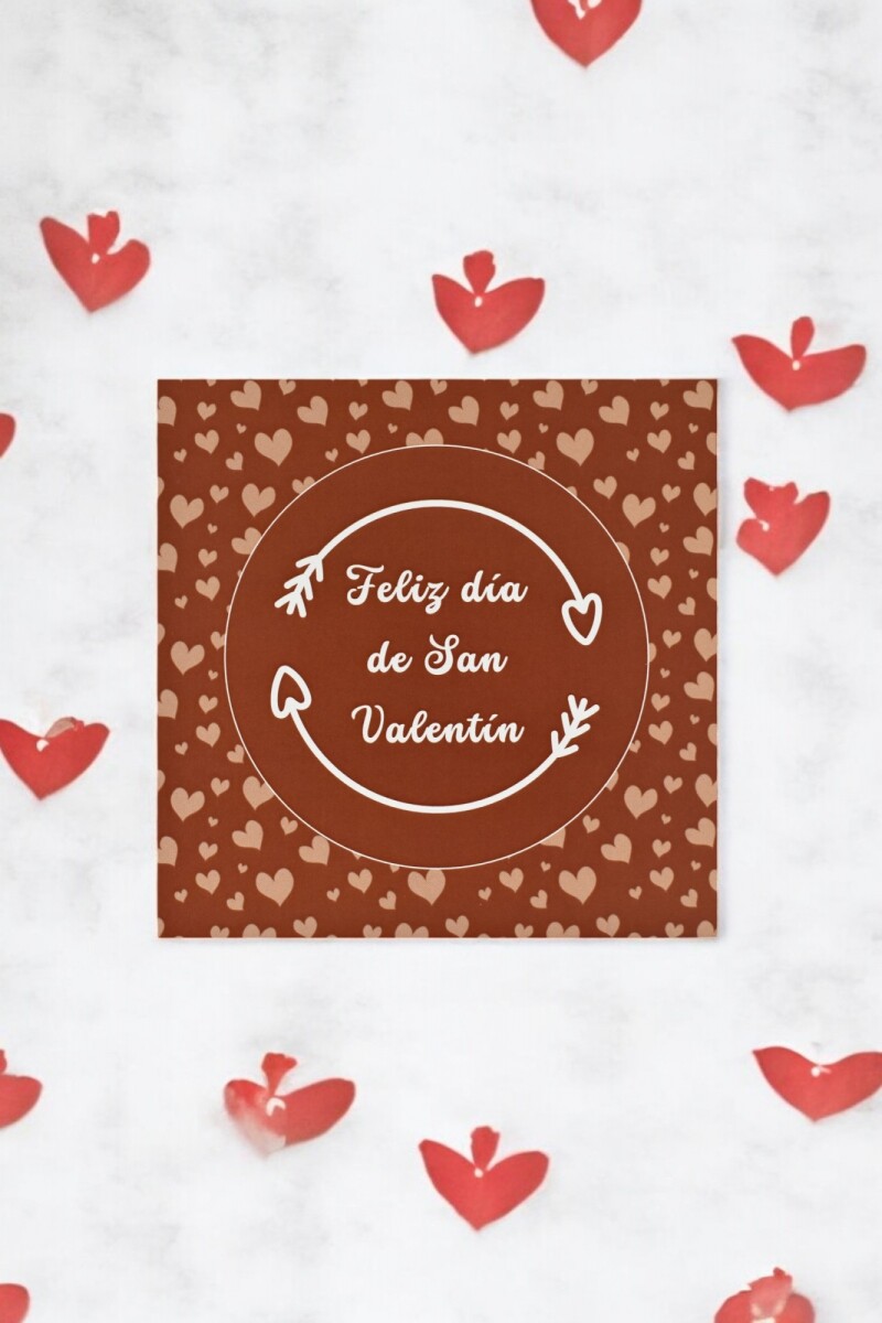 Tarjeta san valentin 10x10 - DISEÑO 2 