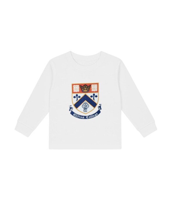 T-shirt Manga Larga Clifton College Blanco