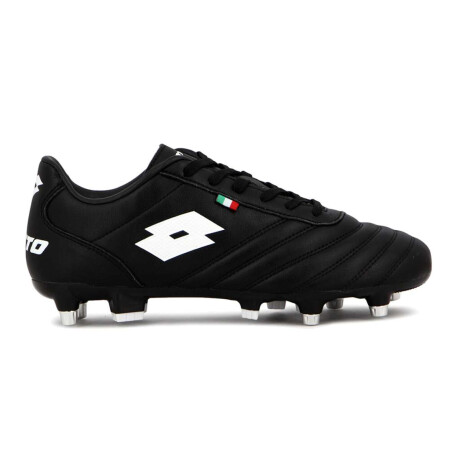 Lotto Futbol Cancha Cuero Pro Intercambiable Hombre Con Repuestos Y Llave Negro-Blanco