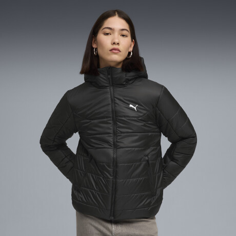 ESS Hood.Padded Jkt.68523101 Negro