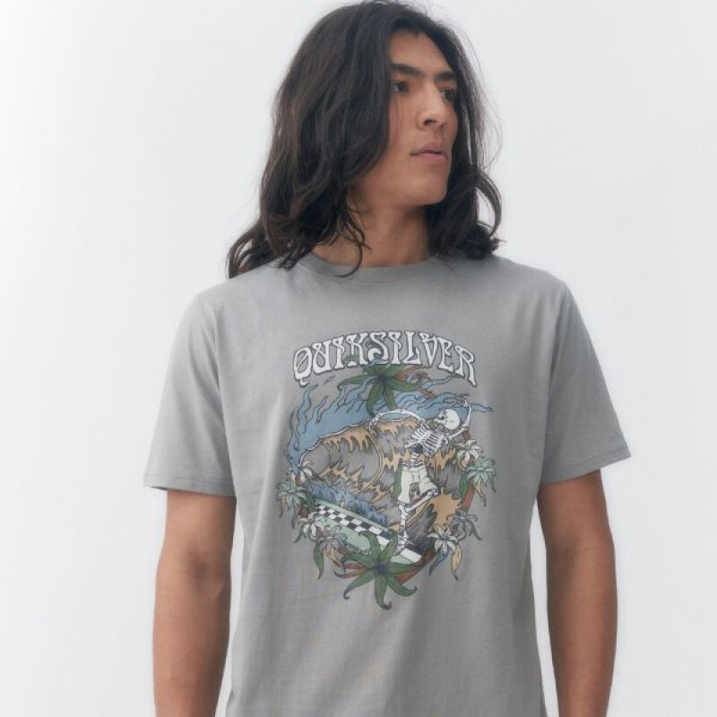 Remera Quiksilver In Waves Gris