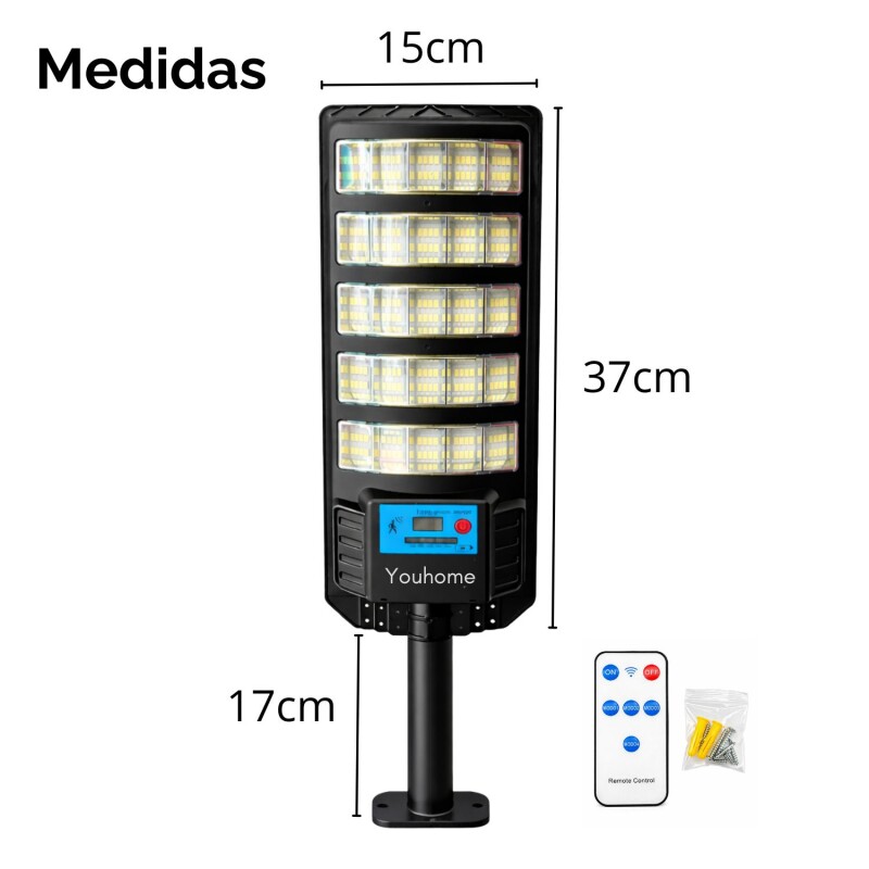 Lampara Solar Led Luminaria Exterior Luz Potente 200 Leds Lampara Solar Led Luminaria Exterior Luz Potente 200 Leds