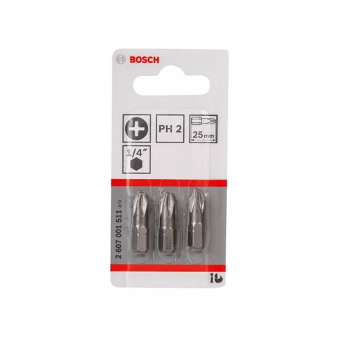 3 puntas para atornillar Phillips 2 25mm Bosch BS8084