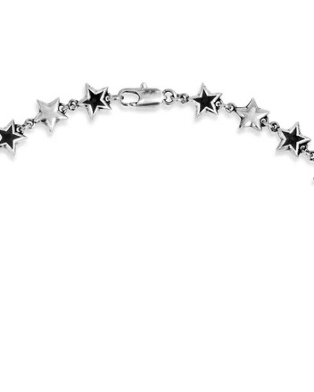 TwoJeys Collar Black Enameled Stars Plata TwoJeys Collar Black Enameled Stars Plata