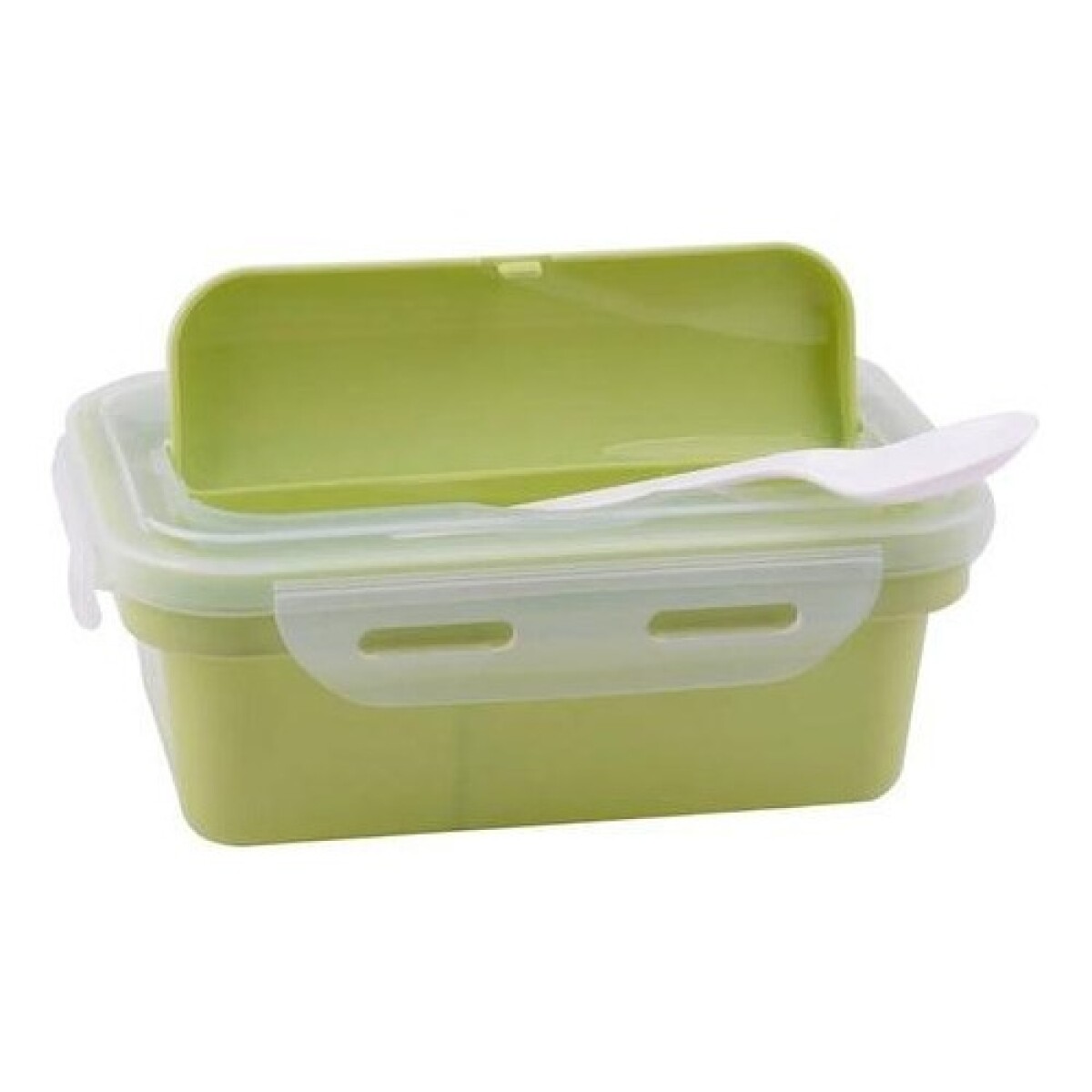 Vianda con cubiertos Neox con tapa multiuso. - PP Verde 