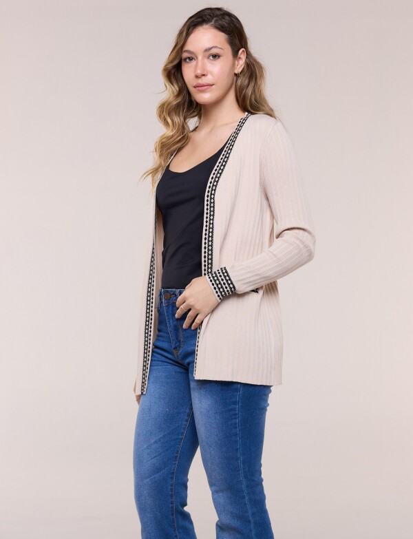 Cardigan Guardas En Jacquard BEIGE