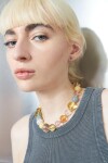Collar cuentas transparencia multicolor