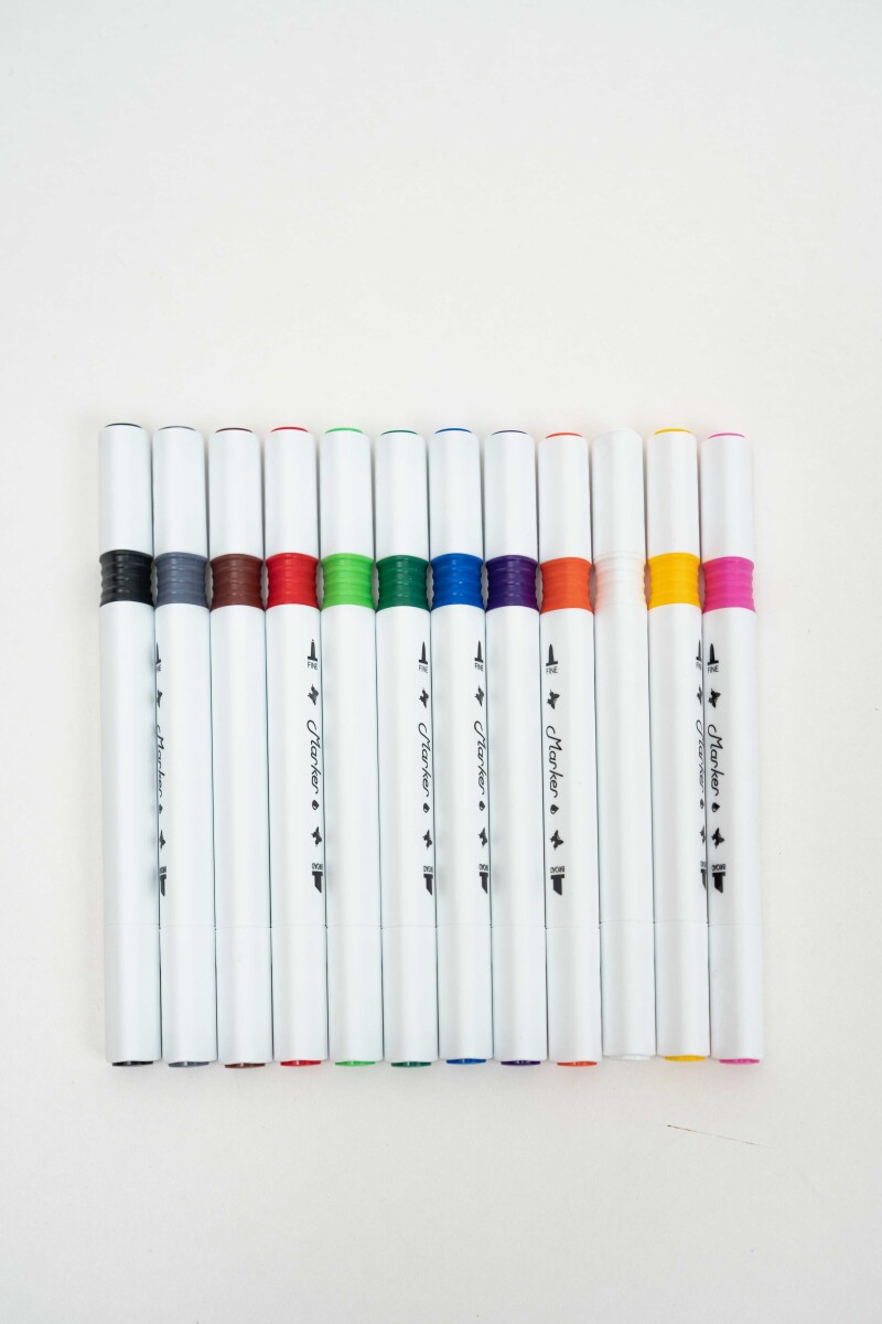 Resaltador Aune Marcadores 12 Pcs - Estampado 2 